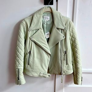 Club Monaco 100% Leather Moto Jacket